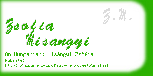 zsofia misangyi business card