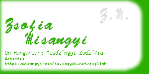 zsofia misangyi business card